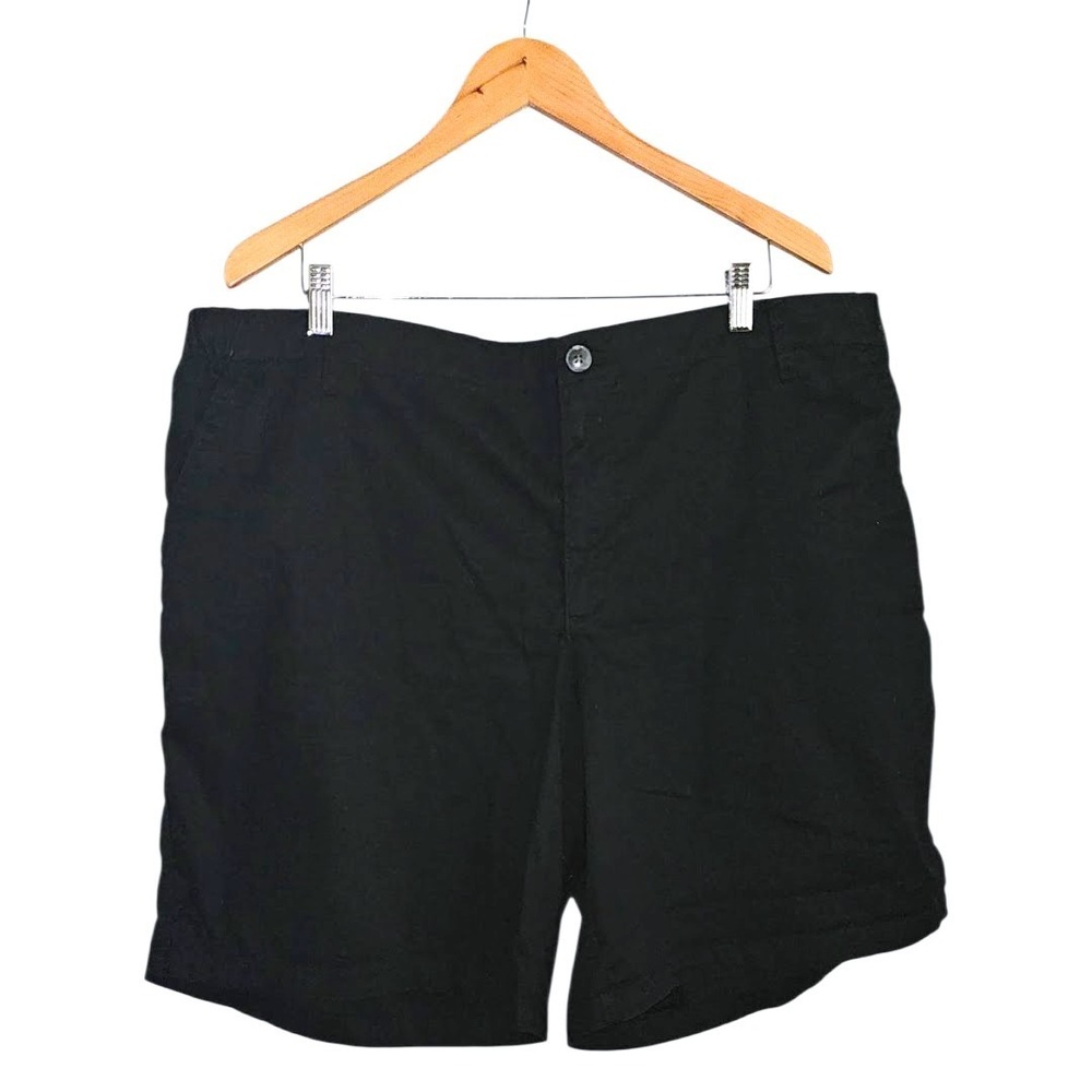 Old Navy‎ Easy Chino 7" Inseam Shorts "Black Jack" Womens Size XXL NWT